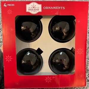 Holiday Time Brown Etched Ornaments Set